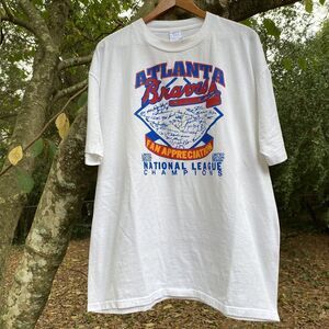 Vintage Atlanta Braves T Shirt Mens Size XL Jerzees 90s MLB